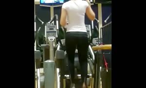 youngster novice escort skaking booty in gym hidden voyeur web-cam