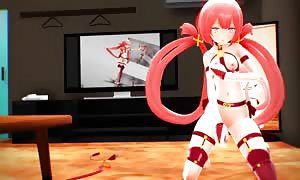 MMD red haired solo masturbation GV00020